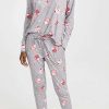 Sleepwear * | Cheapest Emerson Road Cozy Luxe Crew Neck Jogger Set Peppermint Hot Cocoa