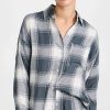 Sleepwear * | Deals Z Supply Lounge Road Trip Plaid Shirt Washed Pine