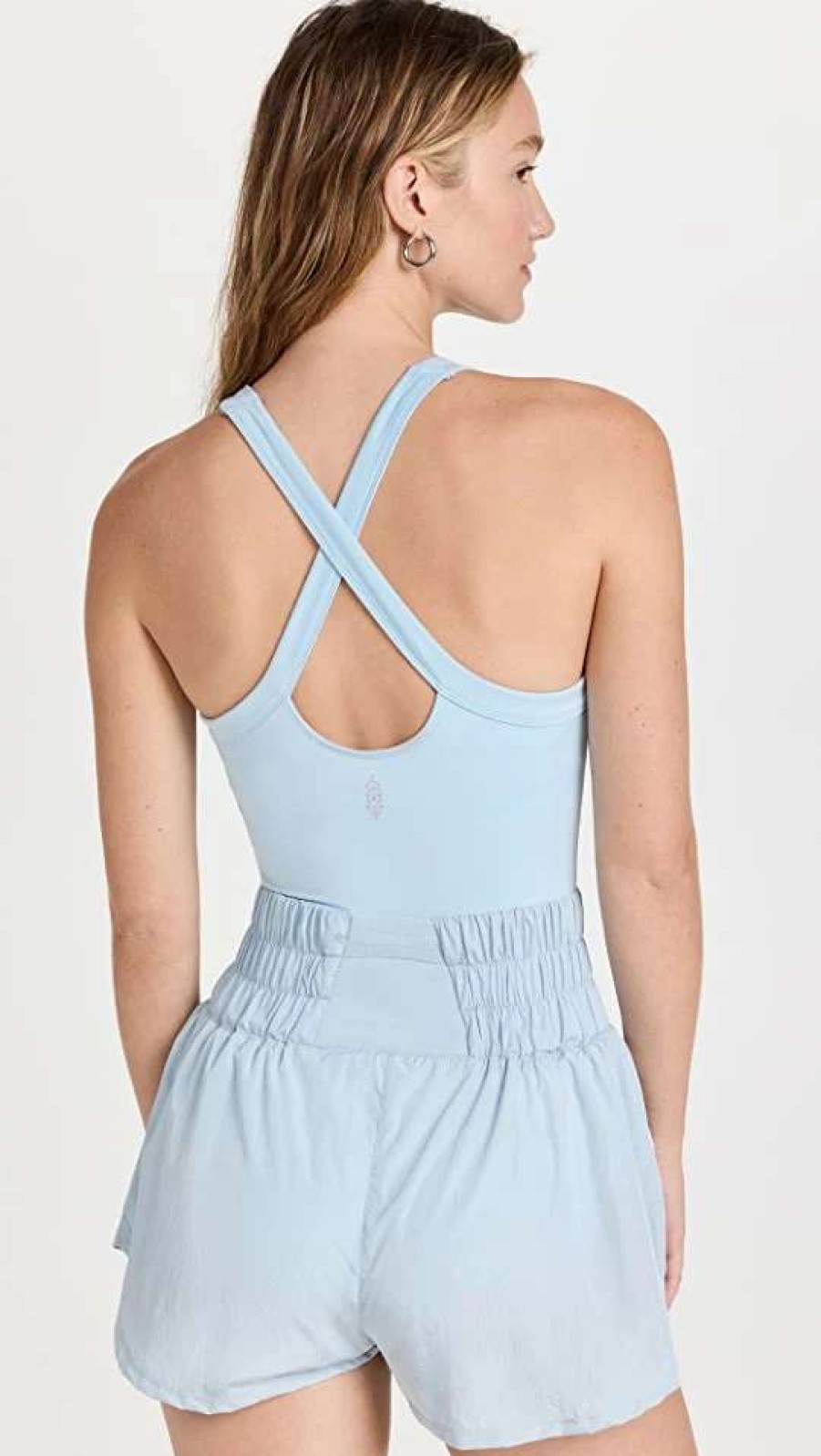 Dresses & Jumpsuits * | Best Reviews Of Fp Movement By Free People Way Home Skort Romper Blue Pearl