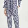 Sleepwear * | Best Pirce Sleepy Jones Marina Pajama Set Navy Gingham