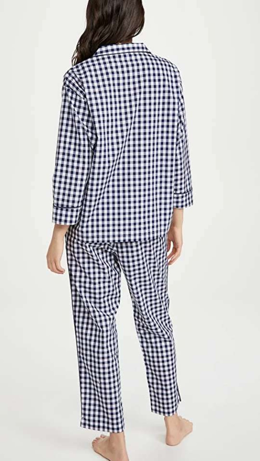 Sleepwear * | Best Pirce Sleepy Jones Marina Pajama Set Navy Gingham