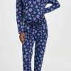 Sleepwear * | Deals Emerson Road Brushed Butterknit Henley Jogger Set Dazzling Snowflakes