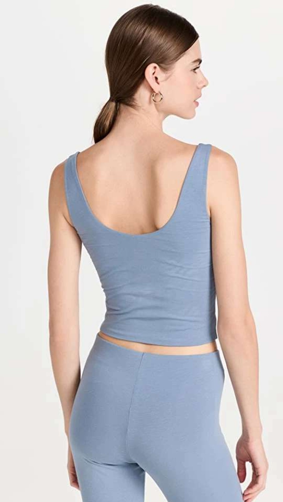 Sleepwear * | Best Sale Skin Aurora Crop Tank Stonewash/Atlantic