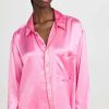 Sleepwear * | Buy Maison Essentiele Core Shirt With Contrast Piping Fuchsia Pink/Neon Orange