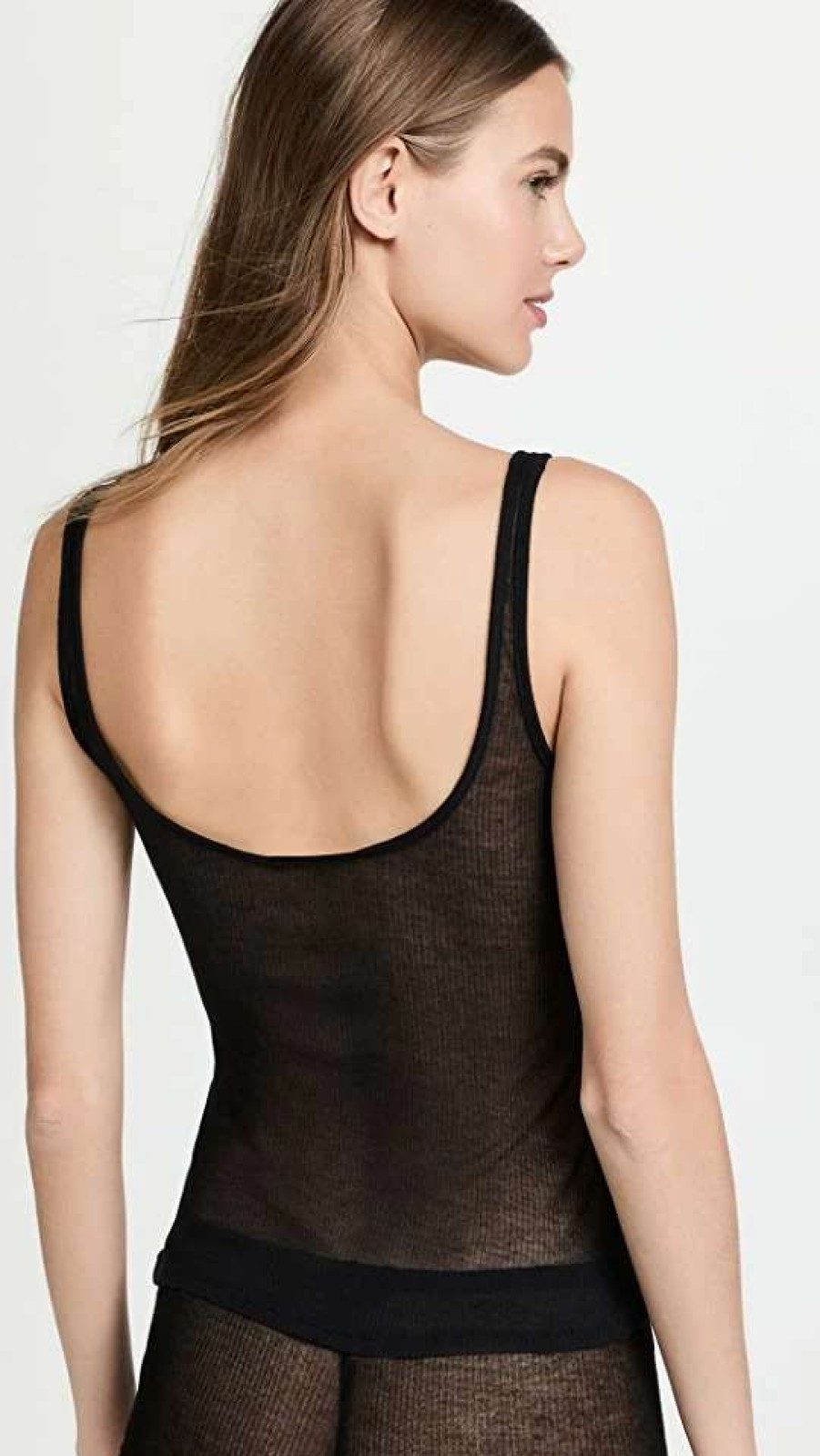 Sleepwear * | Cheapest Kiki De Montparnasse Ribbed Intime Tank Black