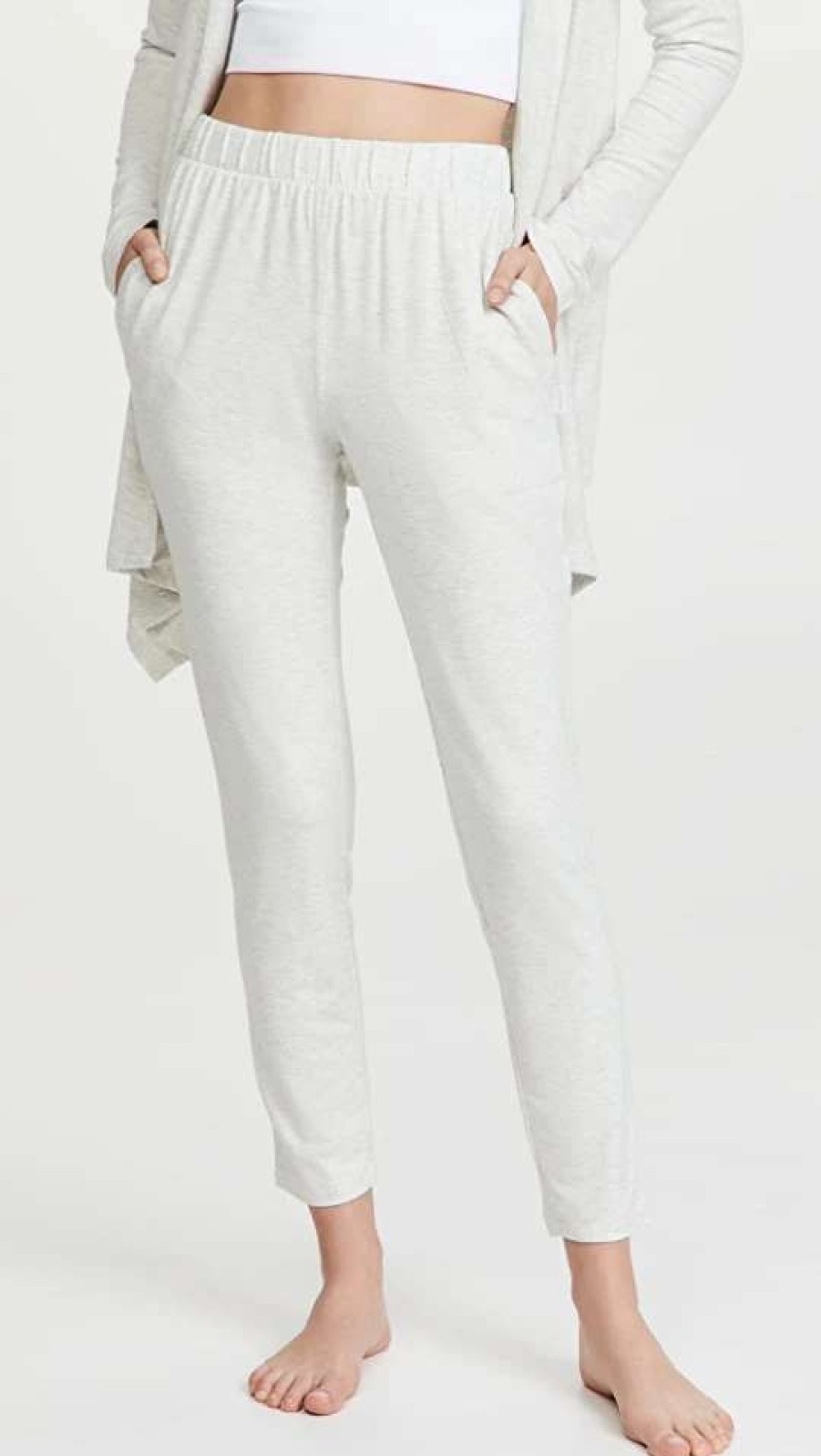 Sleepwear * | Buy Calvin Klein Underwear Pure Rib Joggers Grey Heather061