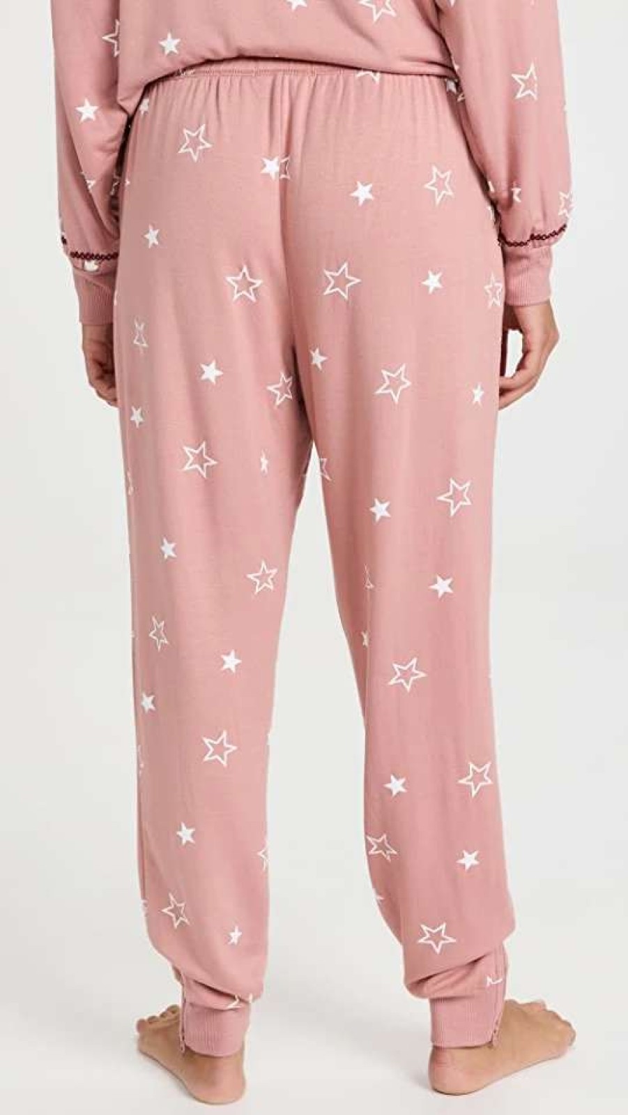 Sleepwear * | Best Pirce Pj Salvage Star Band Pants Rosewood