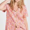 Sleepwear * | Flash Sale Bedhead Pjs Short Sleeve Classic Shorty Pj Set Retro Floral