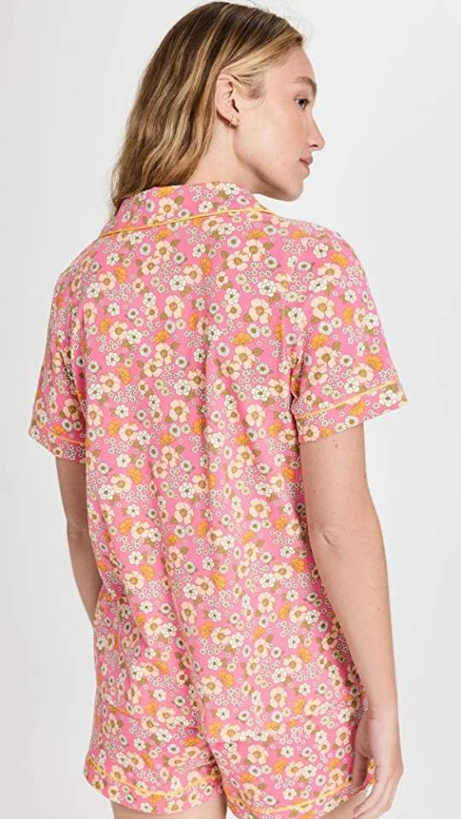 Sleepwear * | Flash Sale Bedhead Pjs Short Sleeve Classic Shorty Pj Set Retro Floral