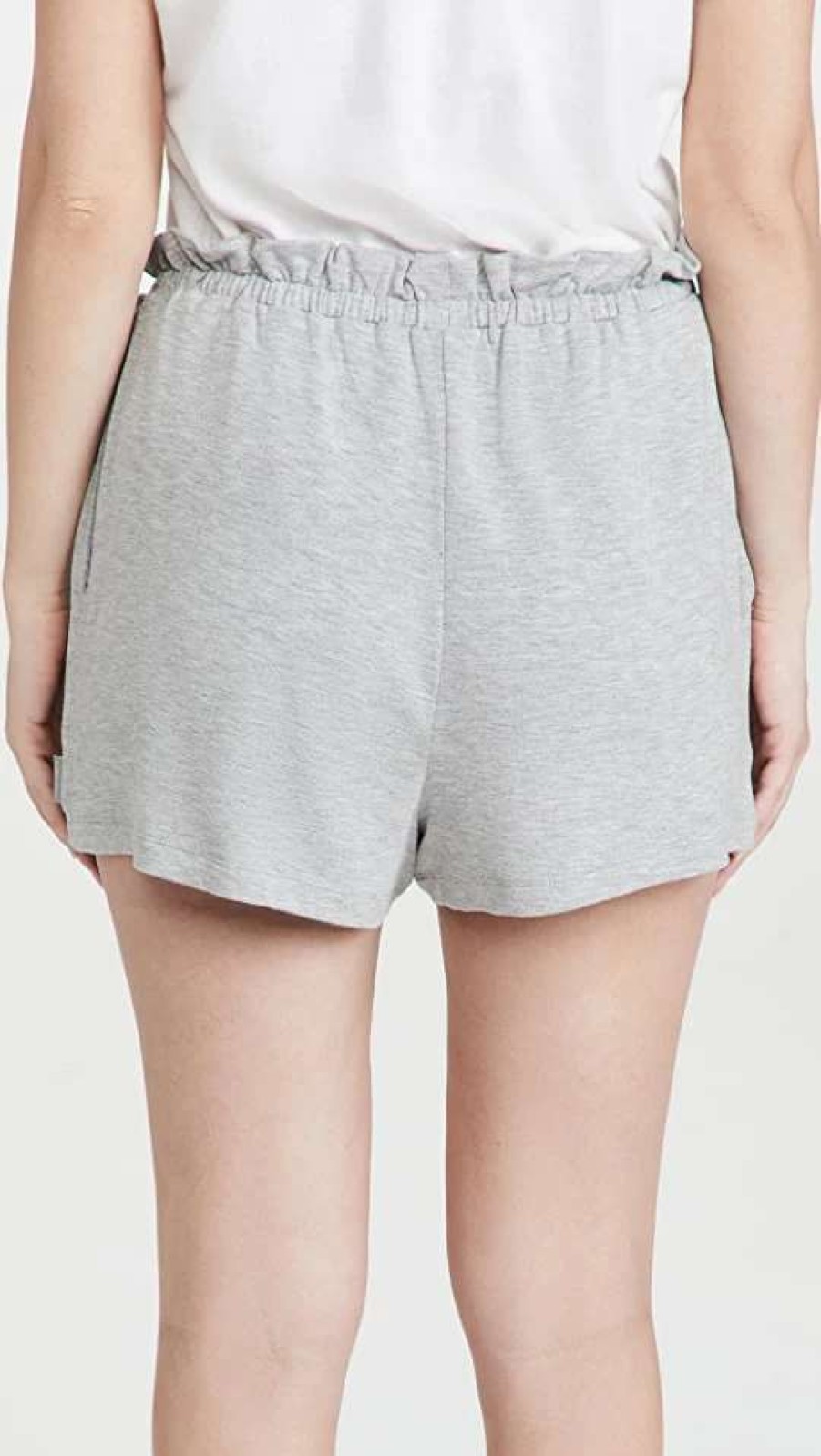 Sleepwear * | Top 10 Calvin Klein Underwear Pure Rib Sleep Shorts Snow Heather060