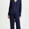 Sleepwear * | Best Pirce Splendid Woven Pj Set Midnight Navy