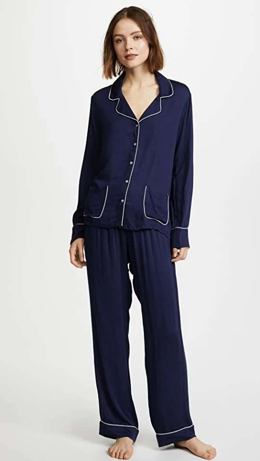 Sleepwear * | Best Pirce Splendid Woven Pj Set Midnight Navy