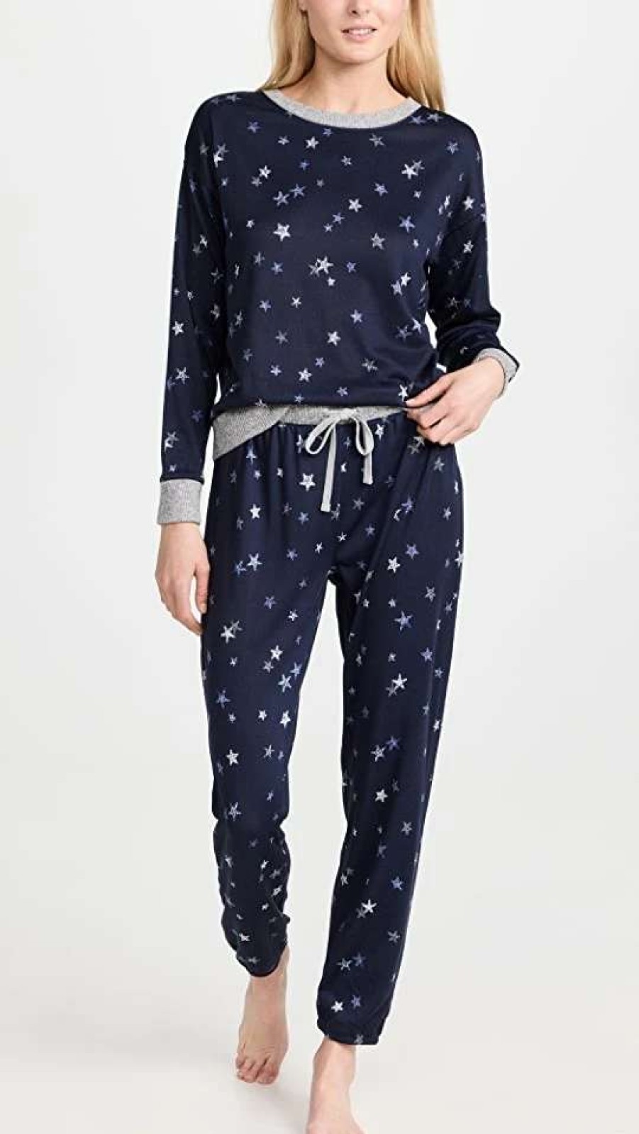 Sleepwear * | Cheap Splendid Pullover Jogger Set Multi Star