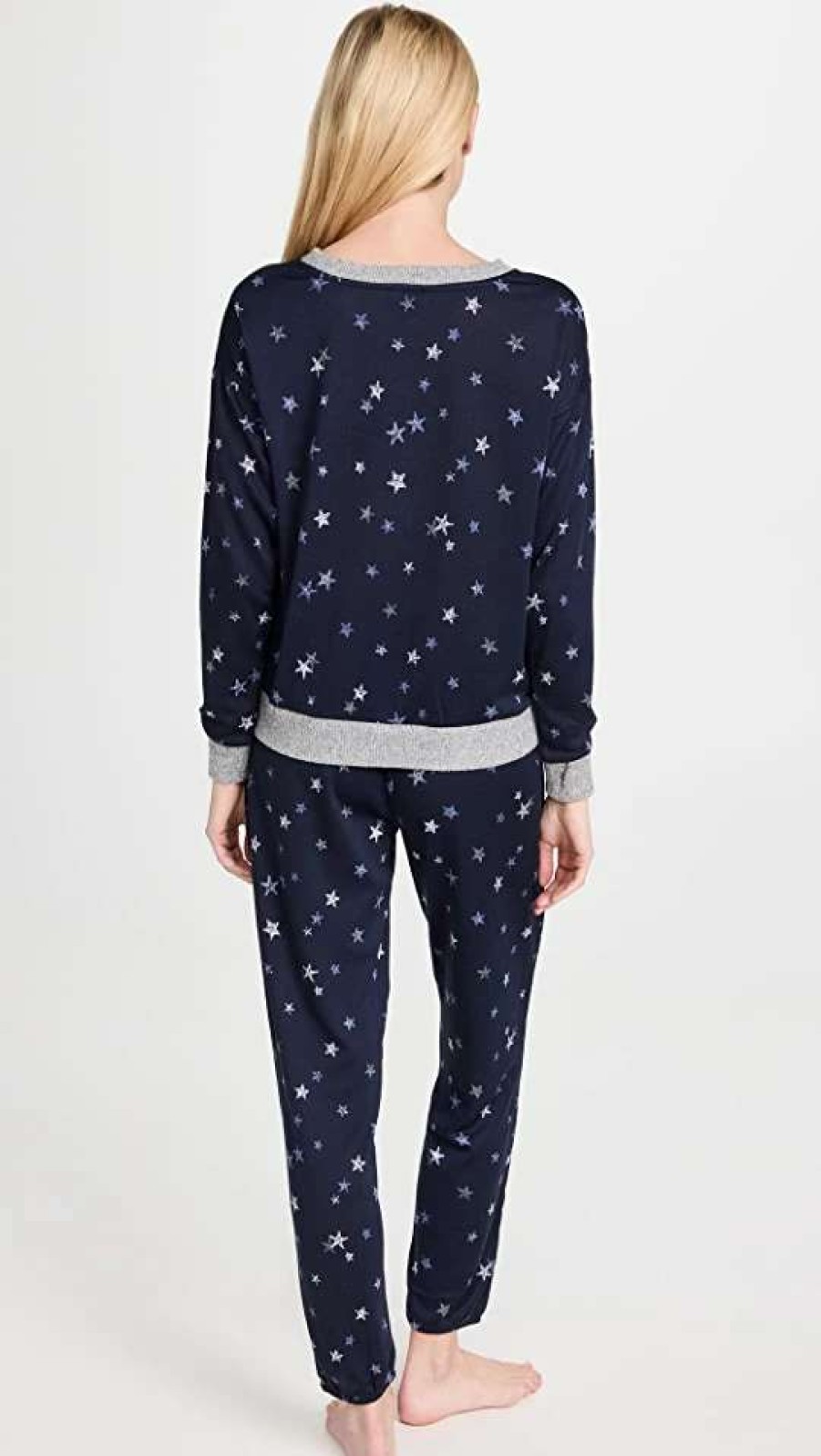 Sleepwear * | Cheap Splendid Pullover Jogger Set Multi Star