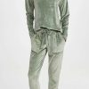 Sleepwear * | Promo Emerson Road Velour Henley Jogger Set Laurel Wreath