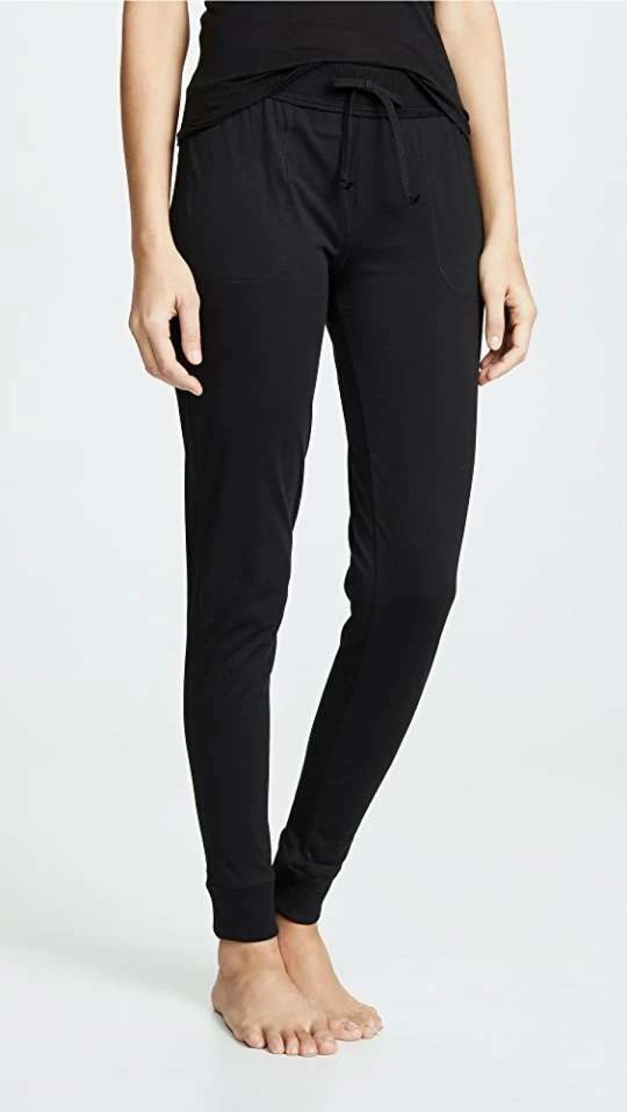 Sleepwear * | Budget Skinny Pants Black