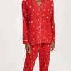 Sleepwear * | Cheap Pj Salvage Wish Upon A Star Flannel Pj Set Red