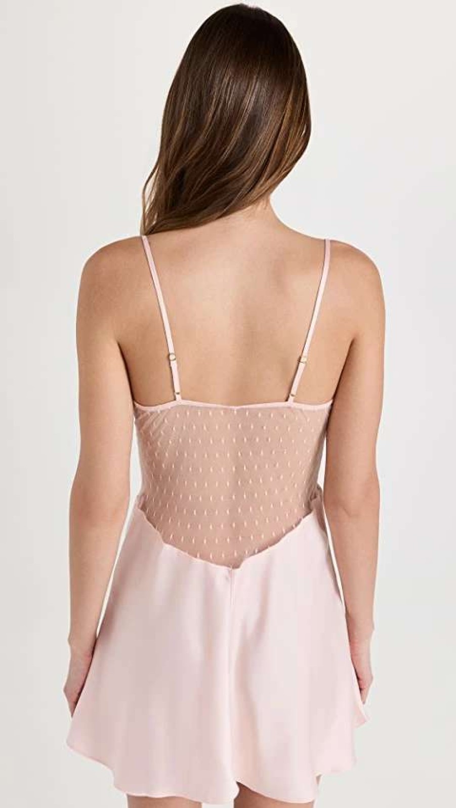 Sleepwear * | Promo Flora Nikrooz Showstopper Chemise With Lace Pink