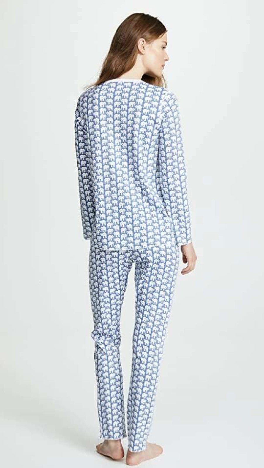 Sleepwear * | Promo Roller Rabbit Hathi Pj Set Blue