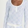 Sleepwear * | Brand New Z Supply Lounge Fireside Fair Isle Top Cloudy Blue