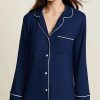 Sleepwear * | Budget Eberjey Gisele Sleep Shirt Navy/Ivory