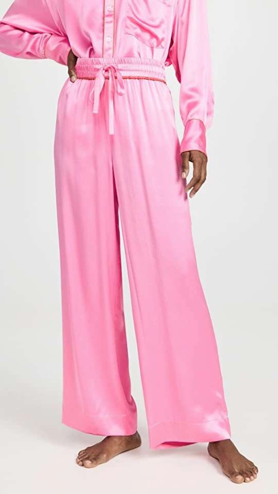 Sleepwear * | Top 10 Maison Essentiele Core Pants Fuchsia Pink/Neon Orange