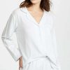 Sleepwear * | Flash Sale Eberjey Gisele Long Sleeve Pj Set Water Blue