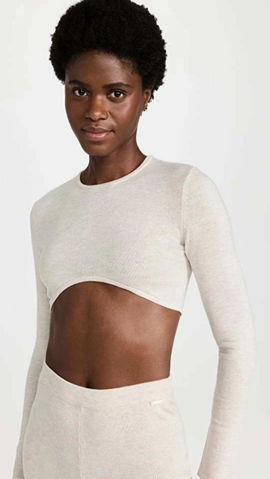 Sleepwear * | Top 10 Calvin Klein Underwear Lounge Crew Neck Sweater Oatmeal Heather280