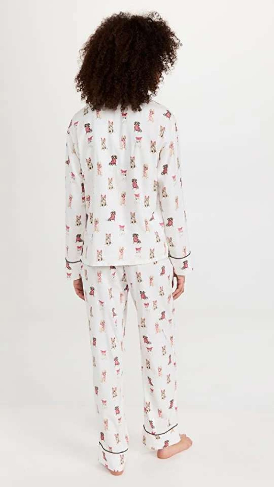 Sleepwear * | Hot Sale Z Supply Lounge Sleep All Day Pup Pj Set Vanilla Ice