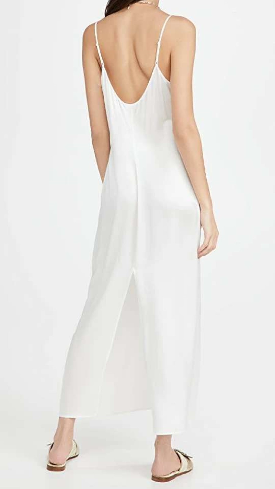 Sleepwear * | Discount La Perla Long Slip Dress Ecru