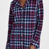 Sleepwear * | Brand New Emerson Road Boyfriend Button Up Sleep Shirt Flair Fest Plaid