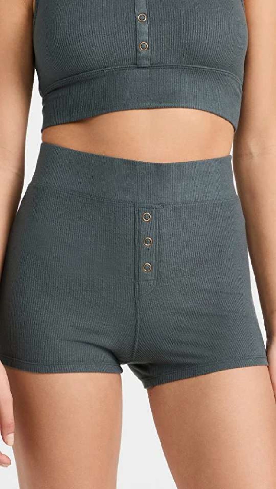 Sleepwear * | New Z Supply Lounge Cabin Rib Boxer Briefs Washed Pine