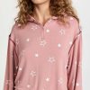 Sleepwear * | Flash Sale Pj Salvage Star Hoodie Rosewood