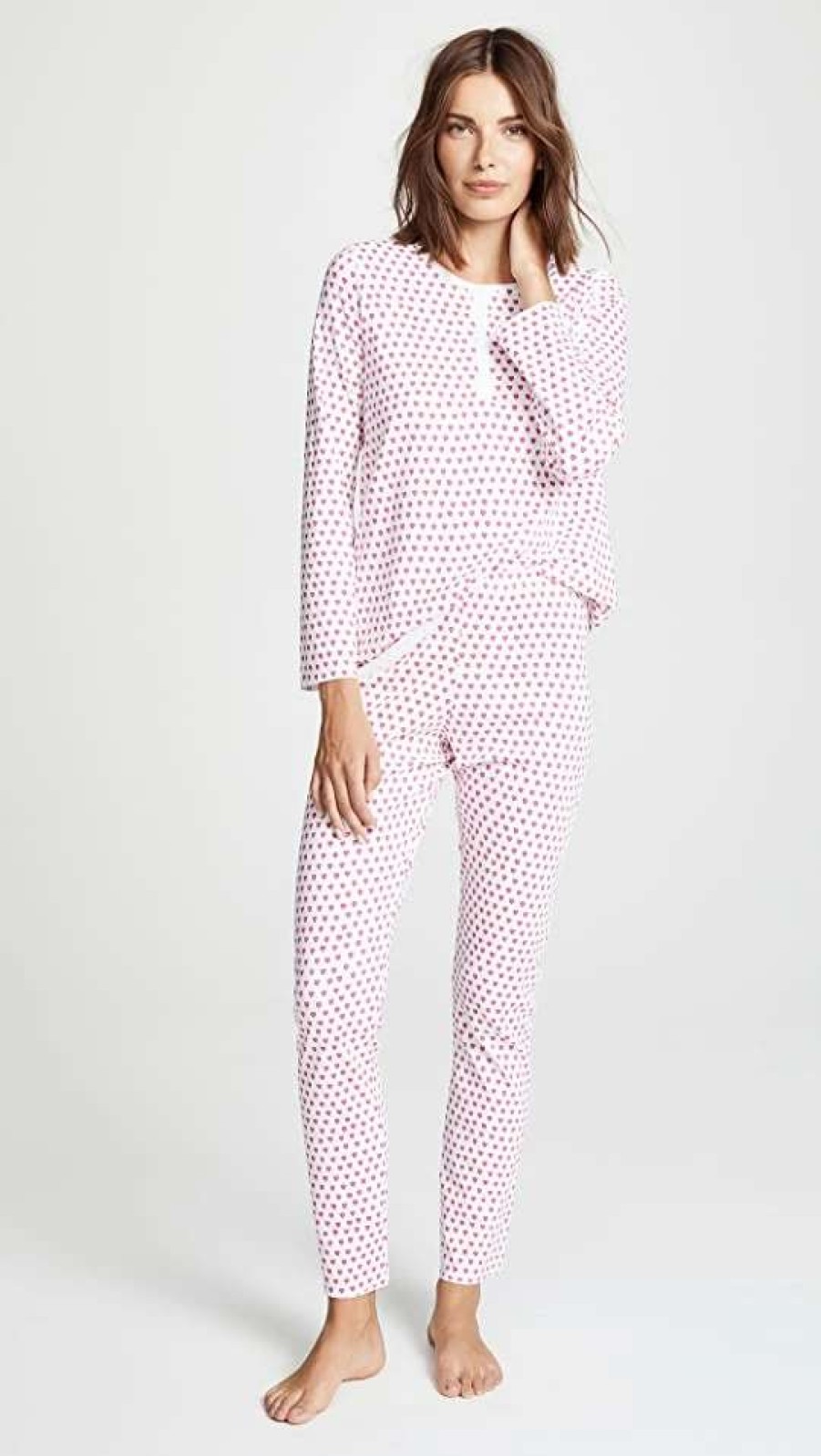 Sleepwear * | Best Sale Roller Rabbit Hearts Pj Set Pink