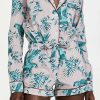 Sleepwear * | Cheap Desmond & Dempsey Womens Signature Set Parrot Pink/Green