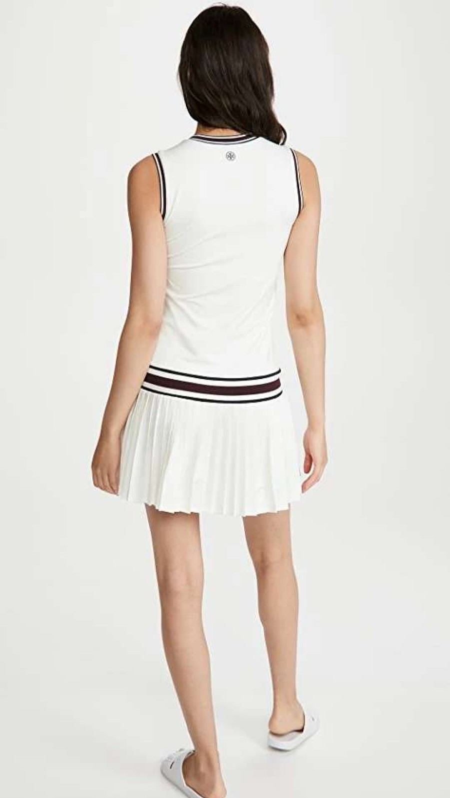 Dresses & Jumpsuits * | Best Pirce Tory Sport Performance V Neck Tennis Dress Snow White