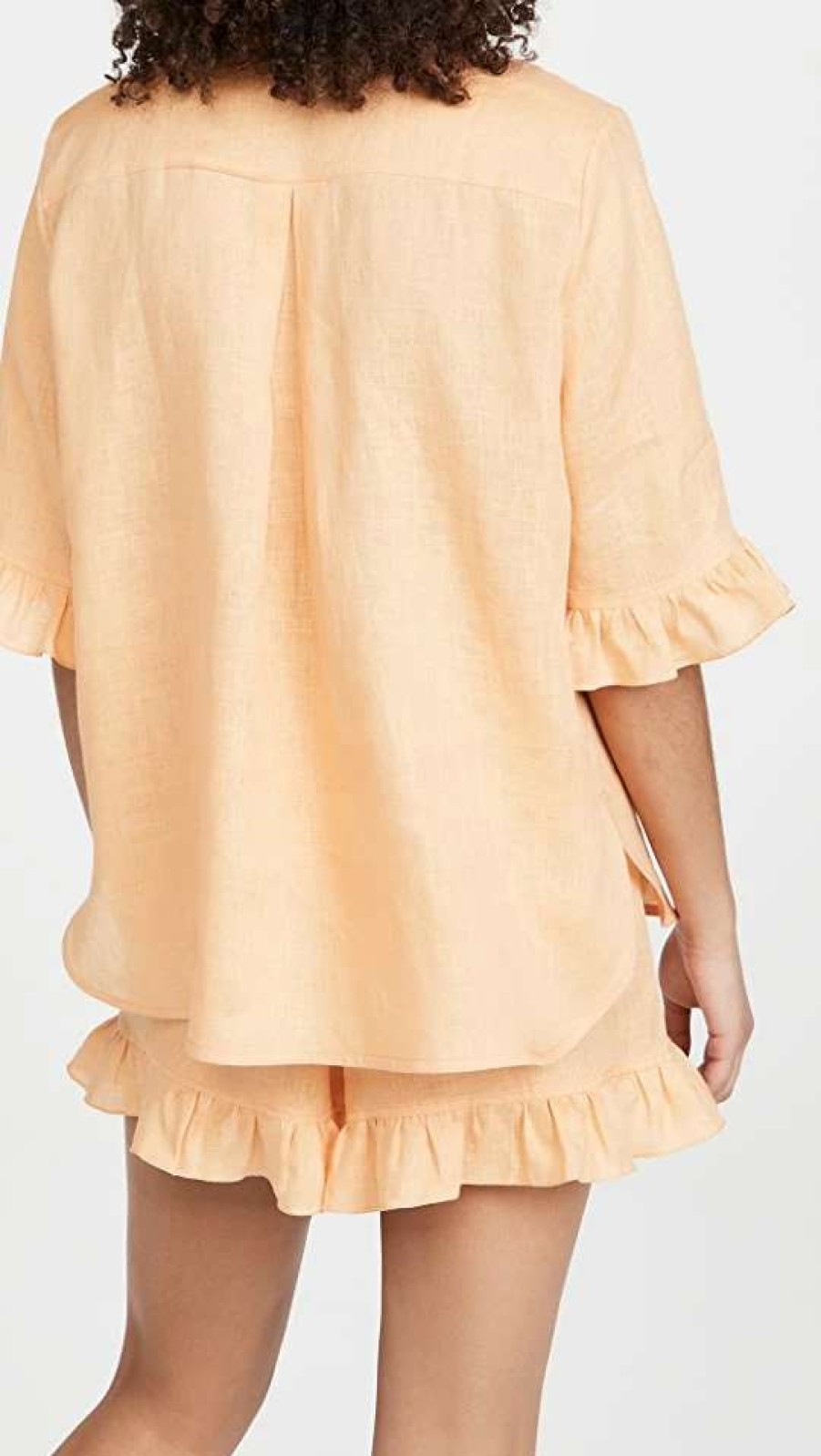 Sleepwear * | Top 10 Sleeper Linen Lounge Suit In Coral