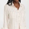 Sleepwear * | Brand New Z Supply Lounge Saturdays Stripe Shirt White Sands