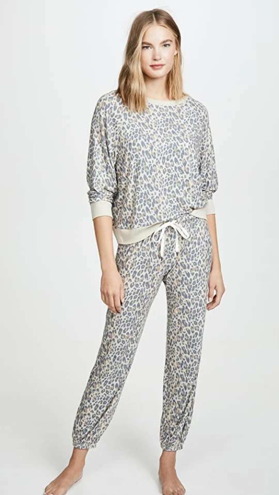 Sleepwear * | Cheap Honeydew Intimates Star Seeker Pj Set Natural Leopard