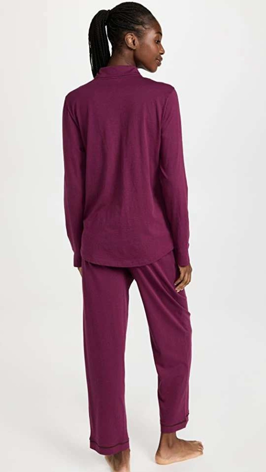 Sleepwear * | Hot Sale Skin Cecilia Long Sleeve Pj Set Wild Orchid