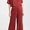 Sleepwear * | Best Deal Lunya Washable Silk High Rise Pant Pj Set Morana Crimson