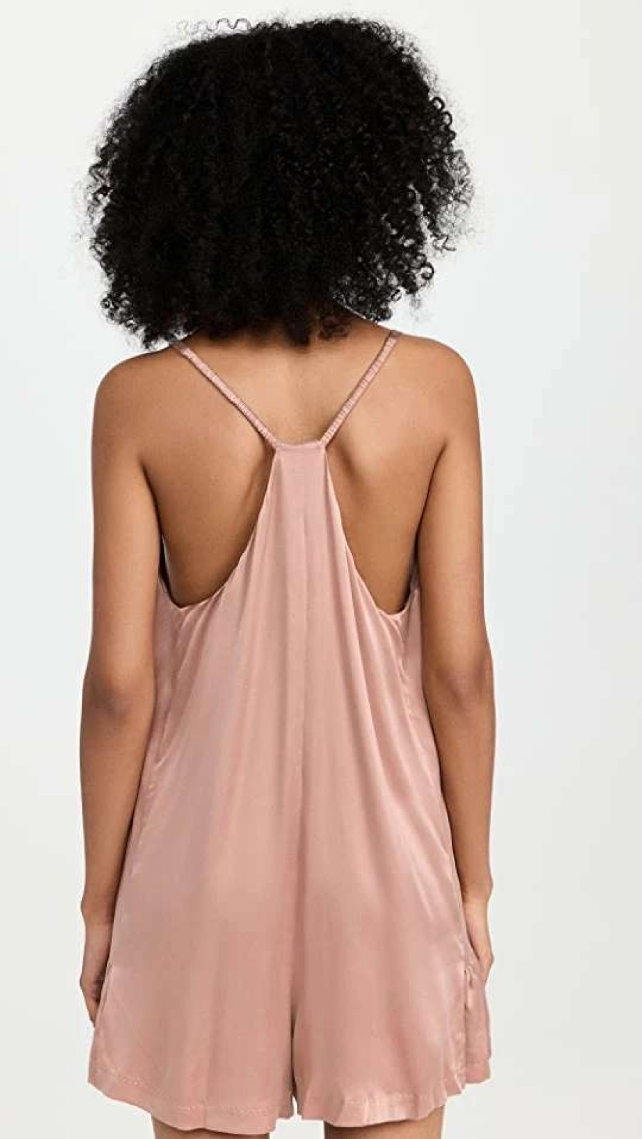 Sleepwear * | Cheap Lunya Washable Silk Romper Otium Tan