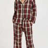 Sleepwear * | Best Sale The Great. The Pajama Shirt And Pant Set Winter Cabin Plaid