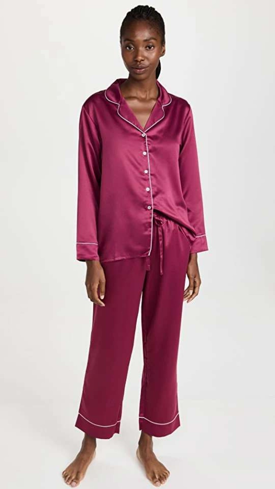 Sleepwear * | Cheapest Flora Nikrooz Kamie Pajama Set Burgundy