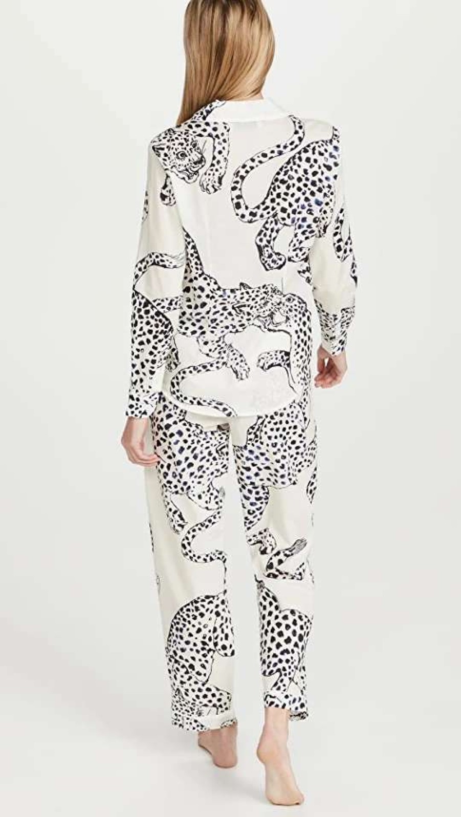 Sleepwear * | Flash Sale Desmond & Dempsey Jag Long Pj Set Cream