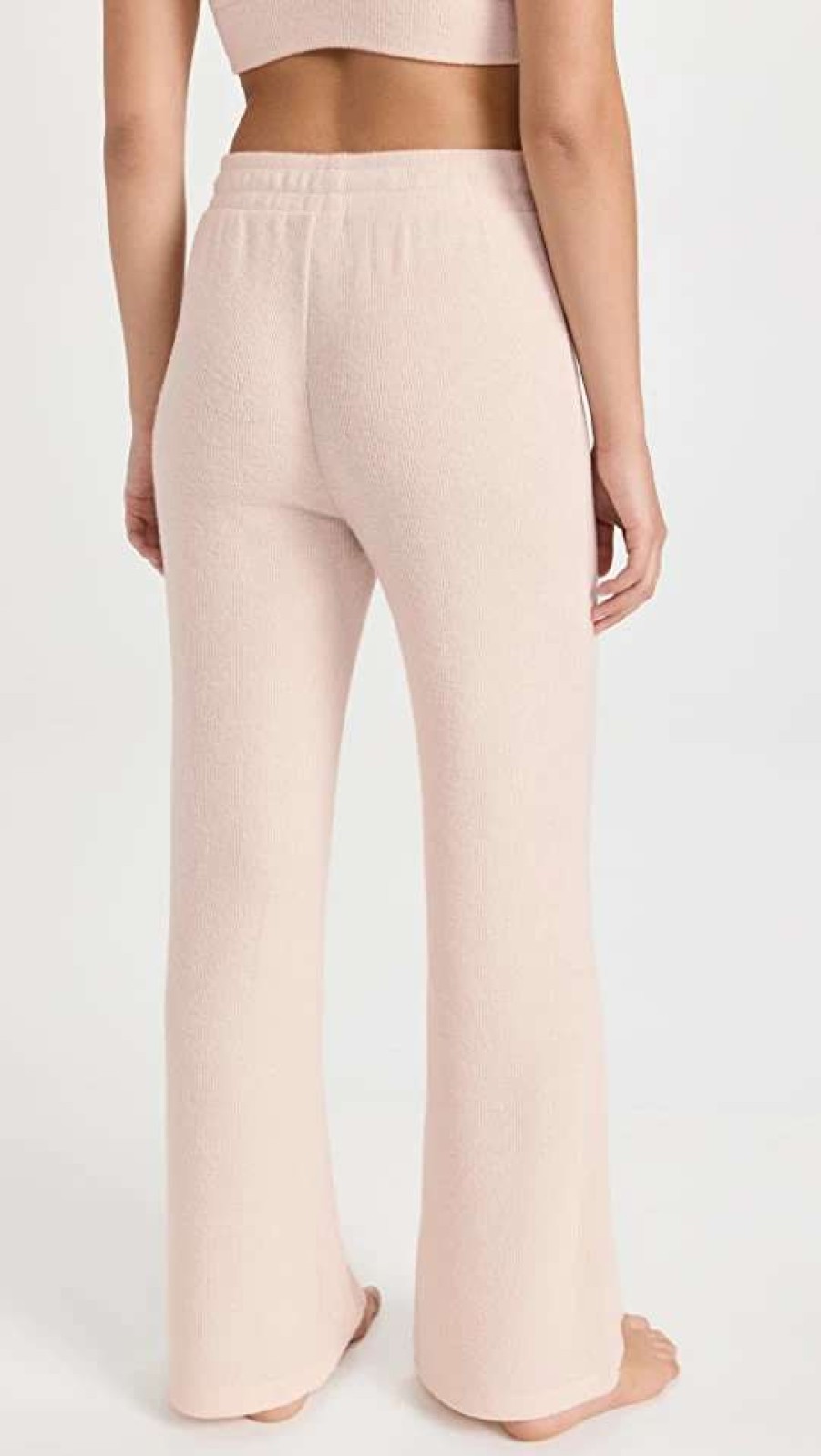 Sleepwear * | Discount Z Supply Lounge Show Some Flair Rib Pants Faded Blush