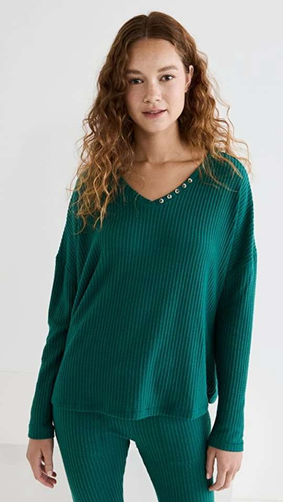 Sleepwear * | Best Sale Honeydew Intimates Lounge Pro Top Emerald