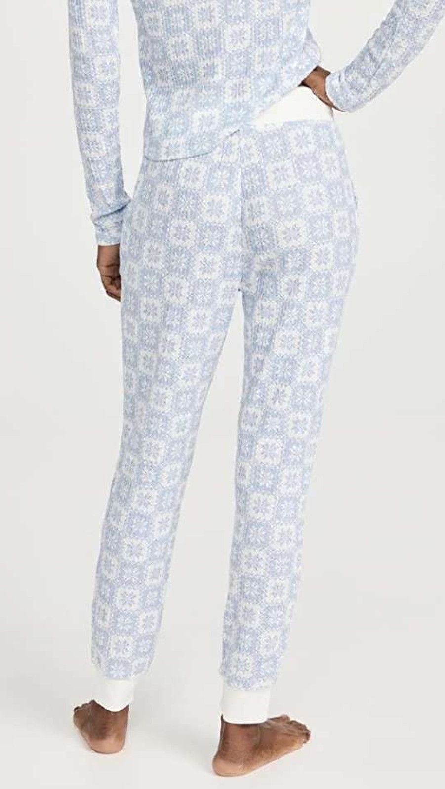 Sleepwear * | Best Pirce Z Supply Lounge Comfy Fair Isle Joggers Cloudy Blue