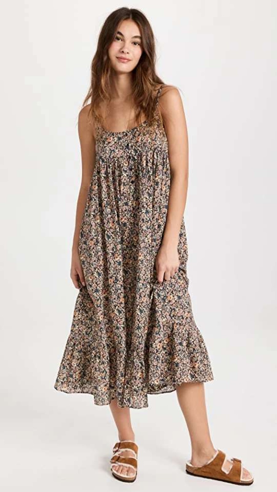 Sleepwear * | Cheap The Great. The Ruffle Tank Night Dress Story Book Floral