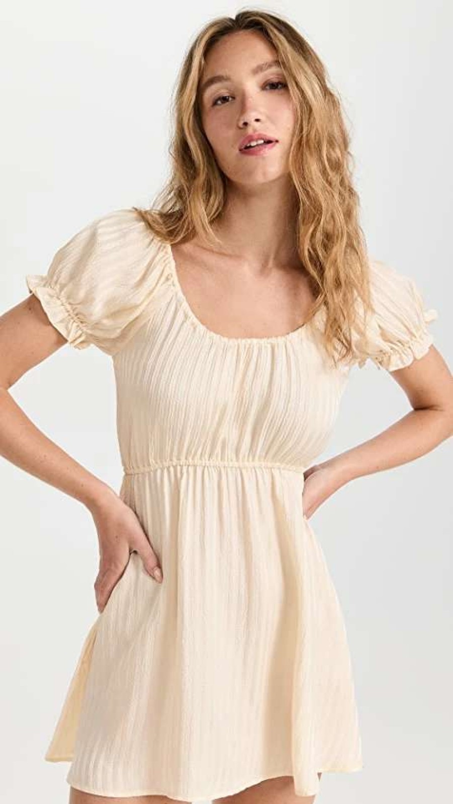 Sleepwear * | Promo Morgan Lane Ava Dress Sandy White